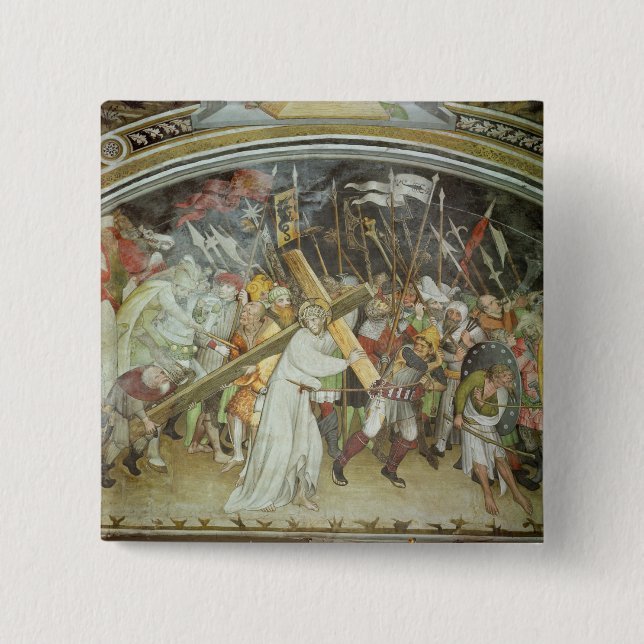 Bóton Quadrado 5.08cm Estrada ao calvário (Frente)