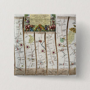 Bóton Quadrado 5.08cm Estrada de Londres a Bristol