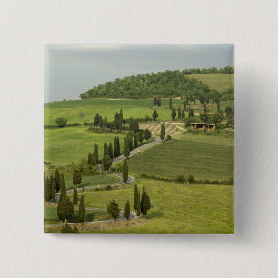 Bóton Quadrado 5.08cm Estrada de Pienza a Montepulciano,