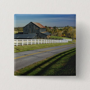 Bóton Quadrado 5.08cm Estrada rural na região de Bluegrass 2