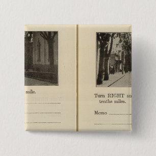 Bóton Quadrado 5.08cm Estradas de Automóvel, NY