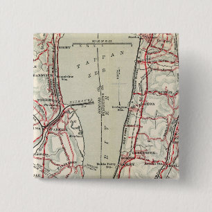 Bóton Quadrado 5.08cm Estradas de bicicleta em Nova York e Conneticut 11