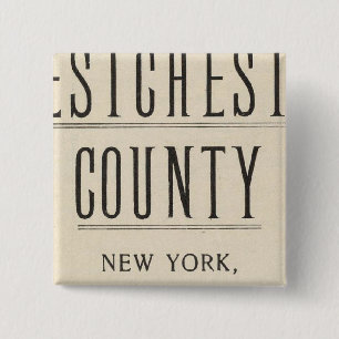 Bóton Quadrado 5.08cm Estradas de bicicleta em Nova York e Connticut 13