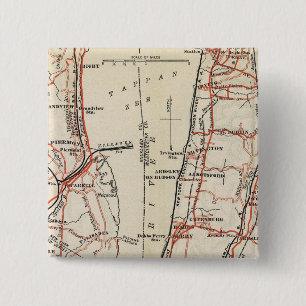 Bóton Quadrado 5.08cm Estradas de bicicleta em Nova York e Connticut 7