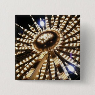 Bóton Quadrado 5.08cm Estrela do Natal da roda grande
