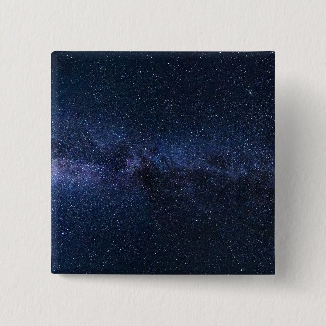 Bóton Quadrado 5.08cm Estrelas na Via Látea (Frente)