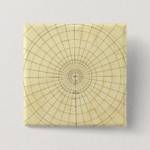 Bóton Quadrado 5.08cm Estrutura do Hemisfério Sul