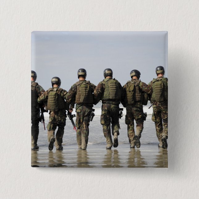 Bóton Quadrado 5.08cm Estudantes de Formação de Crewman (Frente)