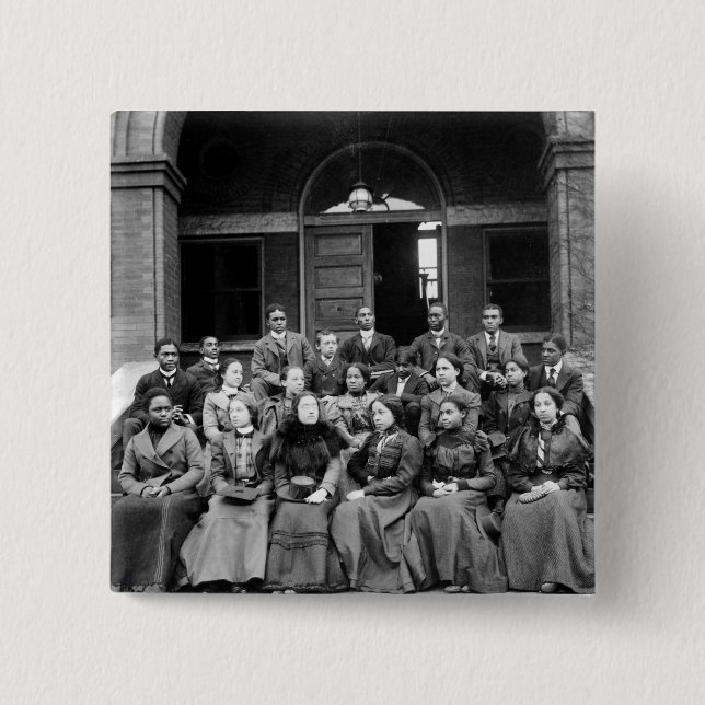 Bóton Quadrado 5.08cm Estudantes universitários de Fisk: 1899 (Frente)