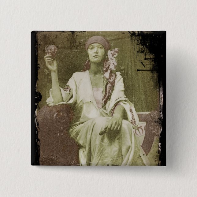 Bóton Quadrado 5.08cm Estudo da Mulher (Frente)