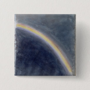Bóton Quadrado 5.08cm Estudo do céu com arco-íris, 1827 (w/c no papel)
