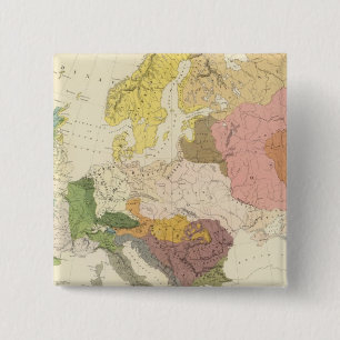 Bóton Quadrado 5.08cm Etnografia, Europa