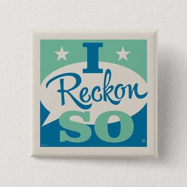 Bóton Quadrado 5.08cm Eu Acho Que Sim (Frente)