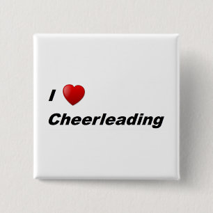 Bóton Quadrado 5.08cm Eu Adoro Cheerhead