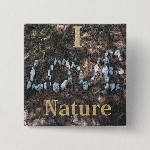 Bóton Quadrado 5.08cm Eu adoro Roupa da Natureza e presentes