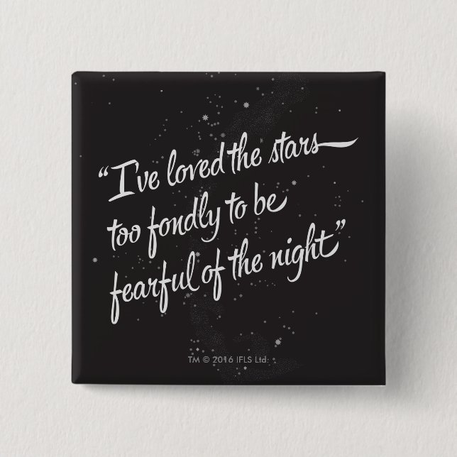 Bóton Quadrado 5.08cm Eu amei as estrelas (Frente)