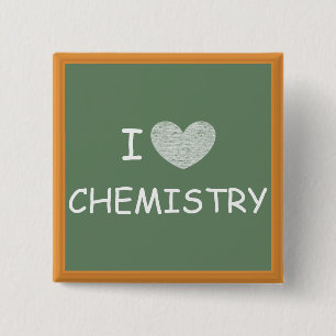 Bóton Quadrado 5.08cm Eu amo a química