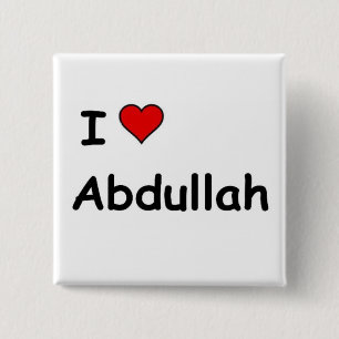 Bóton Quadrado 5.08cm Eu amo Abdullah
