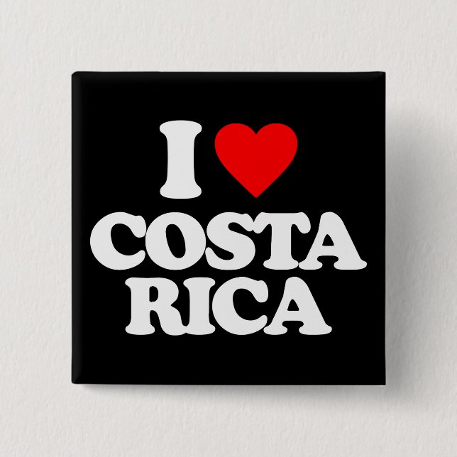BÓTON QUADRADO 5.08CM EU AMO COSTA RICA (Frente)