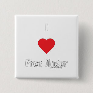 Bóton Quadrado 5.08cm Eu amo Jinger livre