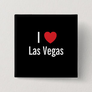 Bóton Quadrado 5.08cm Eu amo Las Vegas