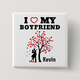 Bóton Quadrado 5.08cm Eu amo meu Namorado