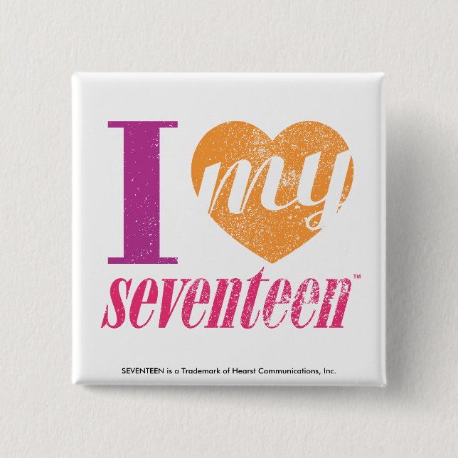 Bóton Quadrado 5.08cm Eu amo minha laranja 17 (Frente)