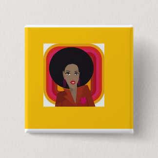 Bóton Quadrado 5.08cm Eu amo o estilo natural da diva