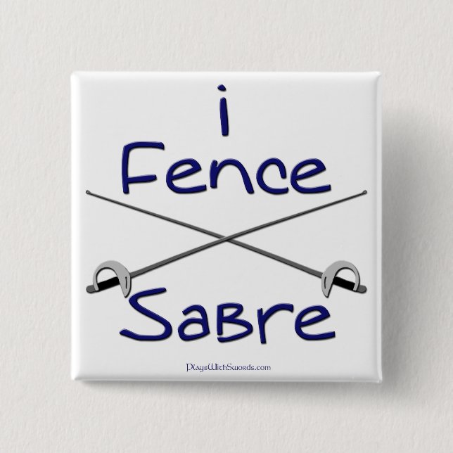 Bóton Quadrado 5.08cm eu cerco o sabre (AZUL) (Frente)