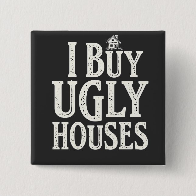 Bóton Quadrado 5.08cm Eu Comprar Casas De Aluguer Imobiliárias (Frente)