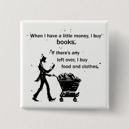 Bóton Quadrado 5.08cm Eu compro livros