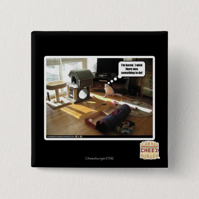 Bóton Quadrado 5.08cm Eu desejo que havia algo fazer (Frente)