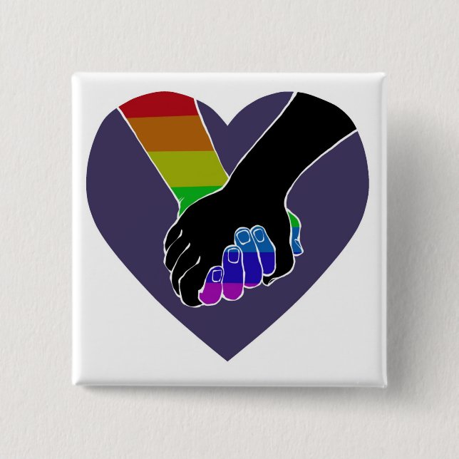 Bóton Quadrado 5.08cm Eu estou guardarando sua mão (v.2) por @HugoDraws (Frente)