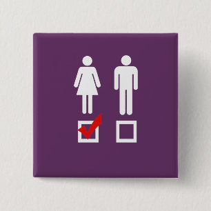 Bóton Quadrado 5.08cm Eu gosto de garotas