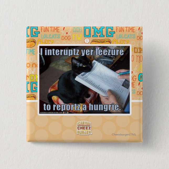 Bóton Quadrado 5.08cm Eu interrompo YER Leezure (Frente)
