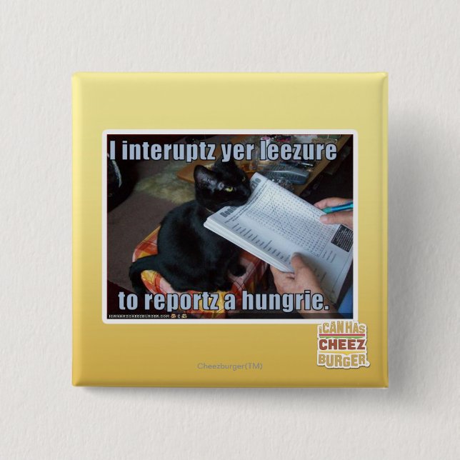 Bóton Quadrado 5.08cm Eu interrompo YER Leezure (Frente)