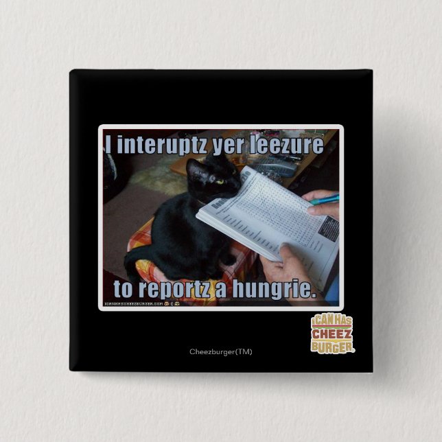 Bóton Quadrado 5.08cm Eu interrompo YER Leezure (Frente)