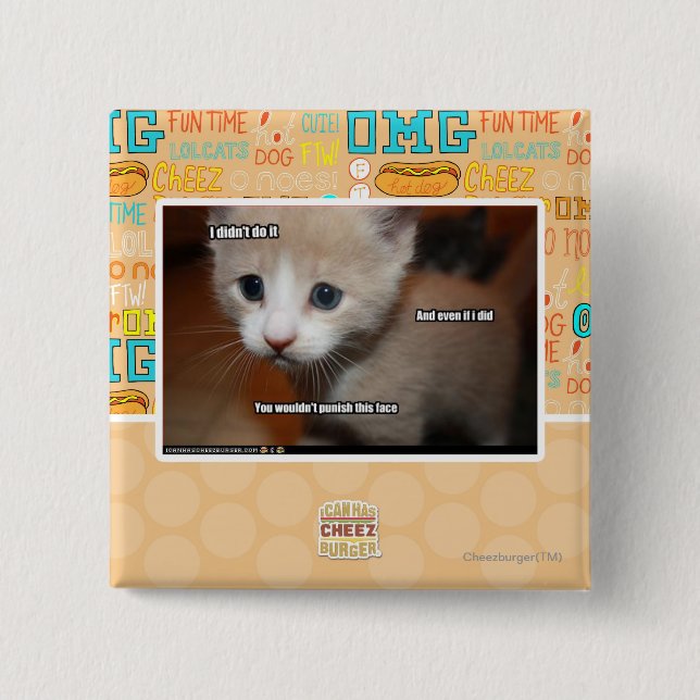 Bóton Quadrado 5.08cm Eu não o fiz (Frente)