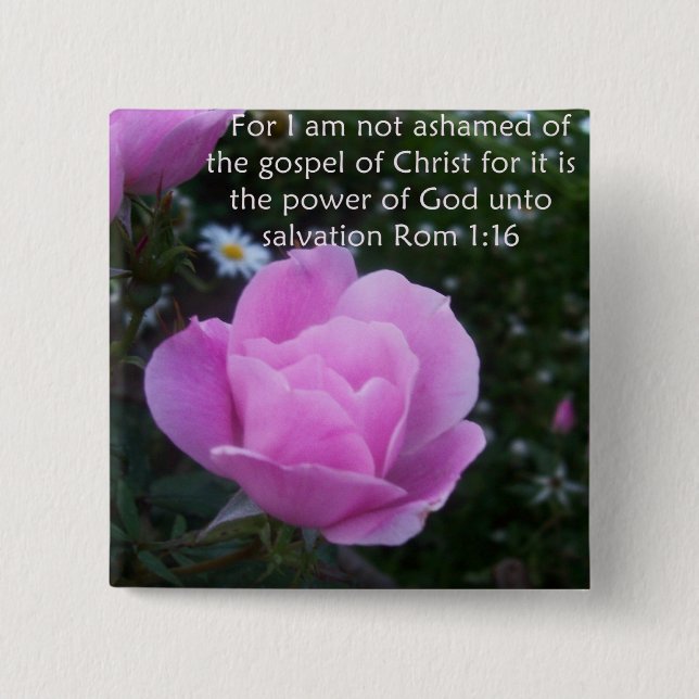 Bóton Quadrado 5.08cm Eu não sou humilhado do evangelho (Frente)