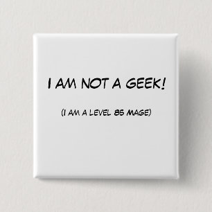 Bóton Quadrado 5.08cm Eu não sou um geek!