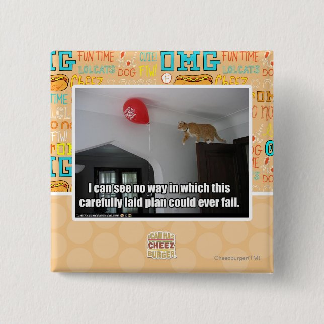 Bóton Quadrado 5.08cm Eu posso ver que nenhuma maneira que isto poderia (Frente)