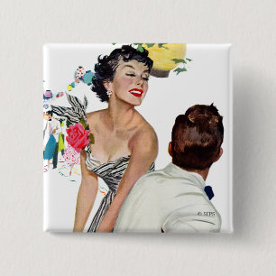 Bóton Quadrado 5.08cm Eu quero um homem