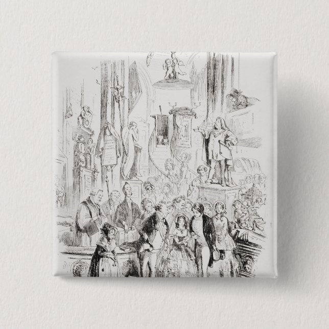 Bóton Quadrado 5.08cm Eu sou casado (Frente)