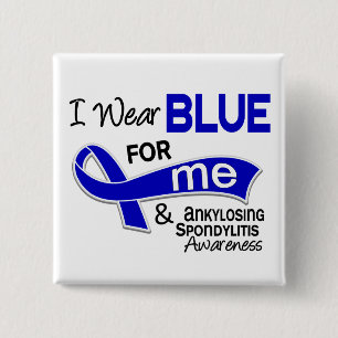 Bóton Quadrado 5.08cm Eu visto o azul para mim 42 Spondylitis Ankylosing