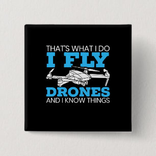 Bóton Quadrado 5.08cm Eu Voo Drones