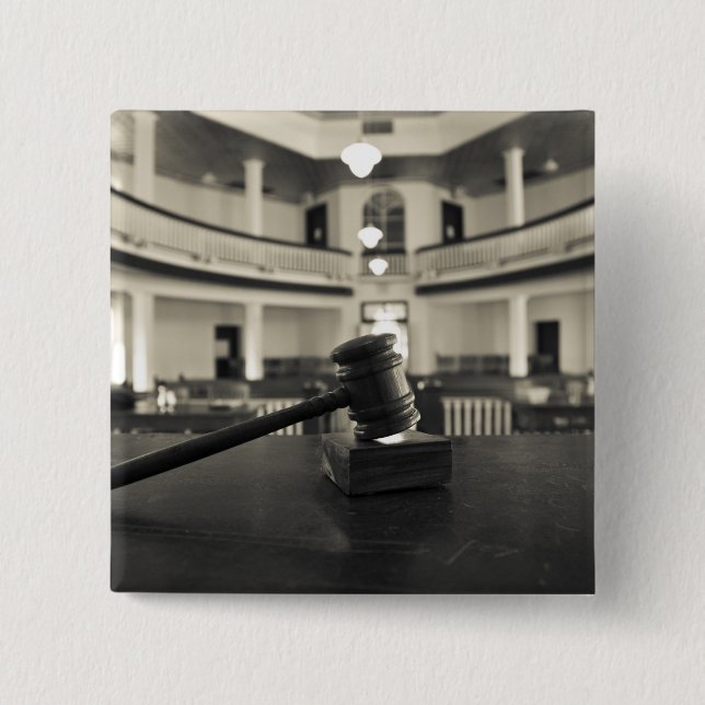 Bóton Quadrado 5.08cm EUA, Alabama, Monroeville. Casa dos escritores (Frente)