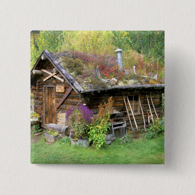 Bóton Quadrado 5.08cm EUA, Alaska, Parque Nacional Denali, Kantishna. (Frente)