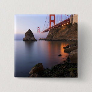 Bóton Quadrado 5.08cm EUA, Califórnia, São Francisco. Golden Gate