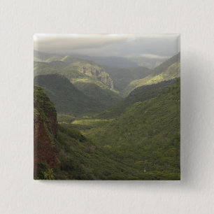 Bóton Quadrado 5.08cm EUA, Havaí, Kauai, Vista geral do Canyon. (RF)