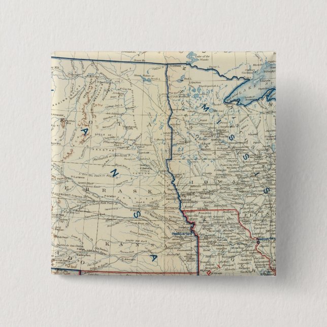 Bóton Quadrado 5.08cm EUA junho 1862 (Frente)